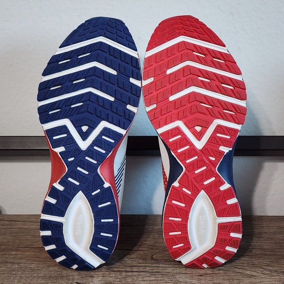 Brooks White and Red Athletic Shoes - Picture 6 of 8